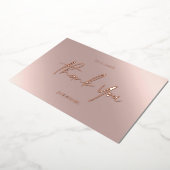 Dank u Roos Gold Folie Feestdagenkaart (Gedraaid)