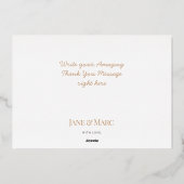 Dank u Roos Gold Folie Feestdagenkaart (Achterkant)