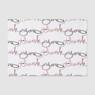 "Dank u" Roos Gold & grijs gradiënt handgeschreven Tissuepapier