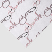 "Dank u" Roos Gold & grijs gradiënt handgeschreven Tissuepapier (Detail)