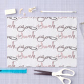 "Dank u" Roos Gold & grijs gradiënt handgeschreven Tissuepapier (Craft)