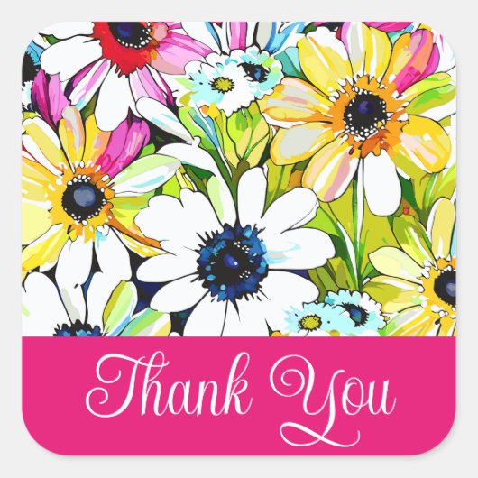 Dank u roos stickers (Voorkant)