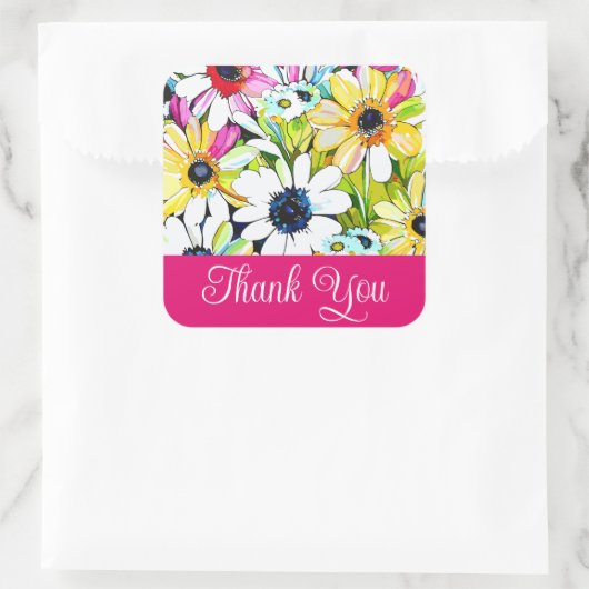 Dank u roos stickers (Tas)