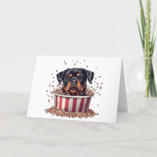 Dank u Rottweiler Dog Film Popcorn Bucket Bedankkaart