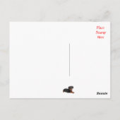 Dank u Rottweiler Puppy Dog Groeten Briefkaart (Achterkant)