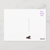 Dank u Rottweiler Puppy Dog Groeten Briefkaart (Achterkant)