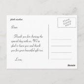 Dank u, roze azalea bloemen, 杜 花 briefkaart (Achterkant)