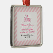 Dank u Roze Baby shower Favor Ornament (Rechts)