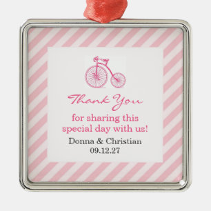 Dank u Roze Baby shower Favor Ornament