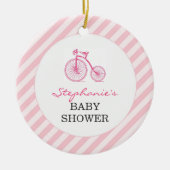 Dank u Roze Baby shower Favor Ornament (Voorkant)