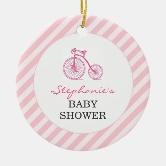 Dank u Roze Baby shower Favor Ornament (Voorkant)