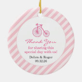 Dank u Roze Baby shower Favor Ornament (Achterkant)
