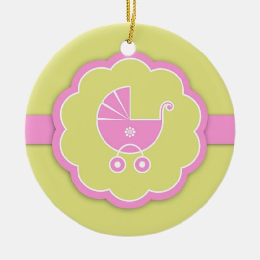 Dank u Roze Baby shower Favor Ornament (Voorkant)