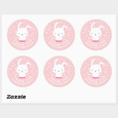 Dank u roze Baby shower Kawaii Bunny Sticker (Vel)