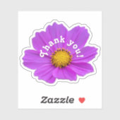 Dank u roze bloemroze bloesem sticker (Vel)