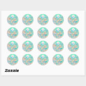 Dank u Roze de Naam van het Manuscript Aangepaste Ronde Sticker (Vel)
