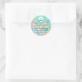 Dank u Roze de Naam van het Manuscript Aangepaste Ronde Sticker (Tas)