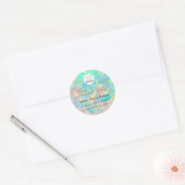 Dank u Roze de Naam van het Manuscript Aangepaste Ronde Sticker (Envelop)