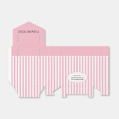 Dank u - Roze eenvoudige strepen patroon Bedankdoosjes (Uitgevouwen)