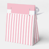 Dank u - Roze eenvoudige strepen patroon Bedankdoosjes (Achterkant)