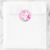 Dank u roze flamingo baby shower stickers (Tas)