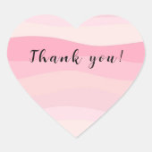 Dank u roze gestreept Stickers (Voorkant)