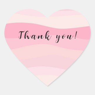 Dank u roze gestreept Stickers