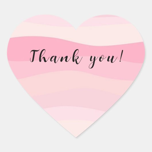 Dank u roze gestreept Stickers (Voorkant)