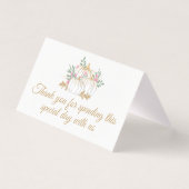 Dank u roze gouden pompoen Thanksgiving bruiloft Kaart (Voorkant)