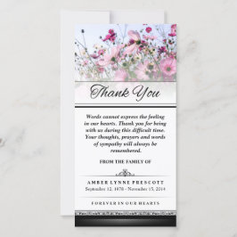 Dank u roze het Veldwoorden van het Bloerveld kunn Bedankkaart