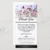 Dank u roze het Veldwoorden van het Bloerveld kunn Bedankkaart (Voorkant / Achterkant)