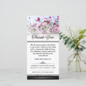 Dank u roze het Veldwoorden van het Bloerveld kunn Bedankkaart (Staand voorkant)