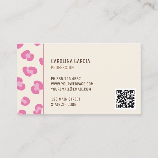 Dank u roze korting Kaart Visitekaartje (Achterkant)