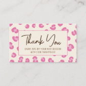 Dank u roze korting Kaart Visitekaartje (Voorkant)