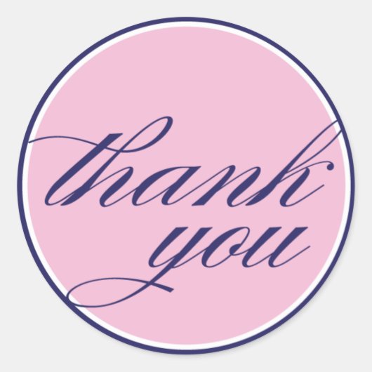 Dank u roze marine sticker (Voorkant)
