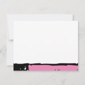 Dank u Roze Moderne Stijlvolle Custom Flat Kaart (Achterkant)