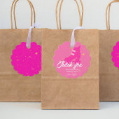Dank u Roze Pop Verjaardagsfeestje, Rollerblade Bedankjes Labels