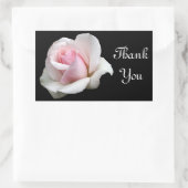Dank u Roze Rose Groet Sticker Label (Tas)