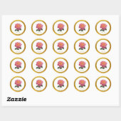 Dank u Roze Rose Sticker (Vel)