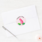 Dank u roze Rosebud Stickers (Envelop)