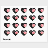 Dank u Roze Roze Zwart Groet Sticker / Label (Vel)