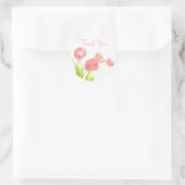 Dank u Roze Tulpen Bloemen Patroon Stickers (Tas)