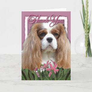 Dank u - Roze Tulpen - Cavalier - Blenheim Bedankkaart