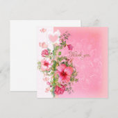 Dank u roze vintage (Voorkant / Achterkant)