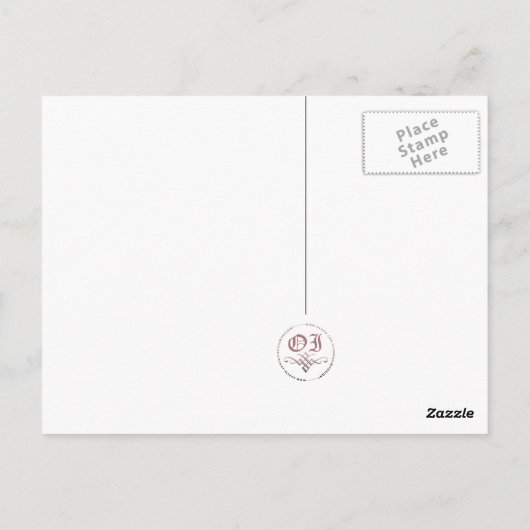 Dank u : rozen : briefkaart (Achterkant)