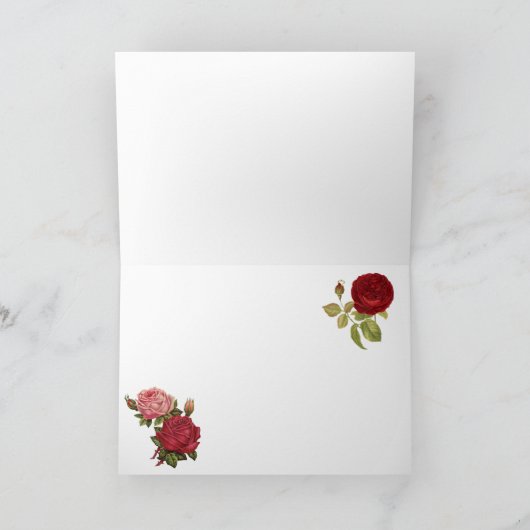 Dank u Rozen Kaart (Binnen)