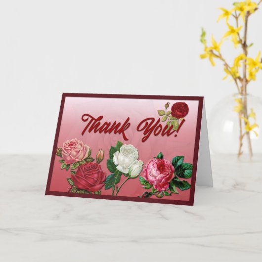 Dank u Rozen Kaart (Gele Bloem)