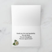 Dank u rozen voor een gastvrouw bedankkaart (Binnen)