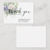 Dank u Rozenkrans Religieuze lavendel Floral Visitekaartje (Voorkant / Achterkant)