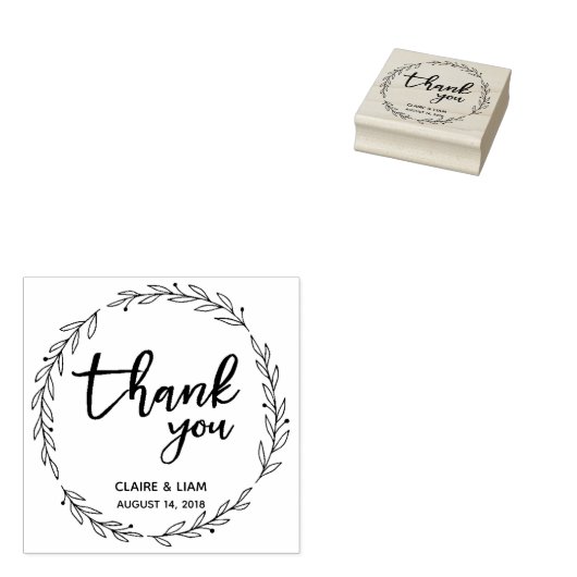 Dank u Rubber Stamp Rubberstempel (Gestempeld)